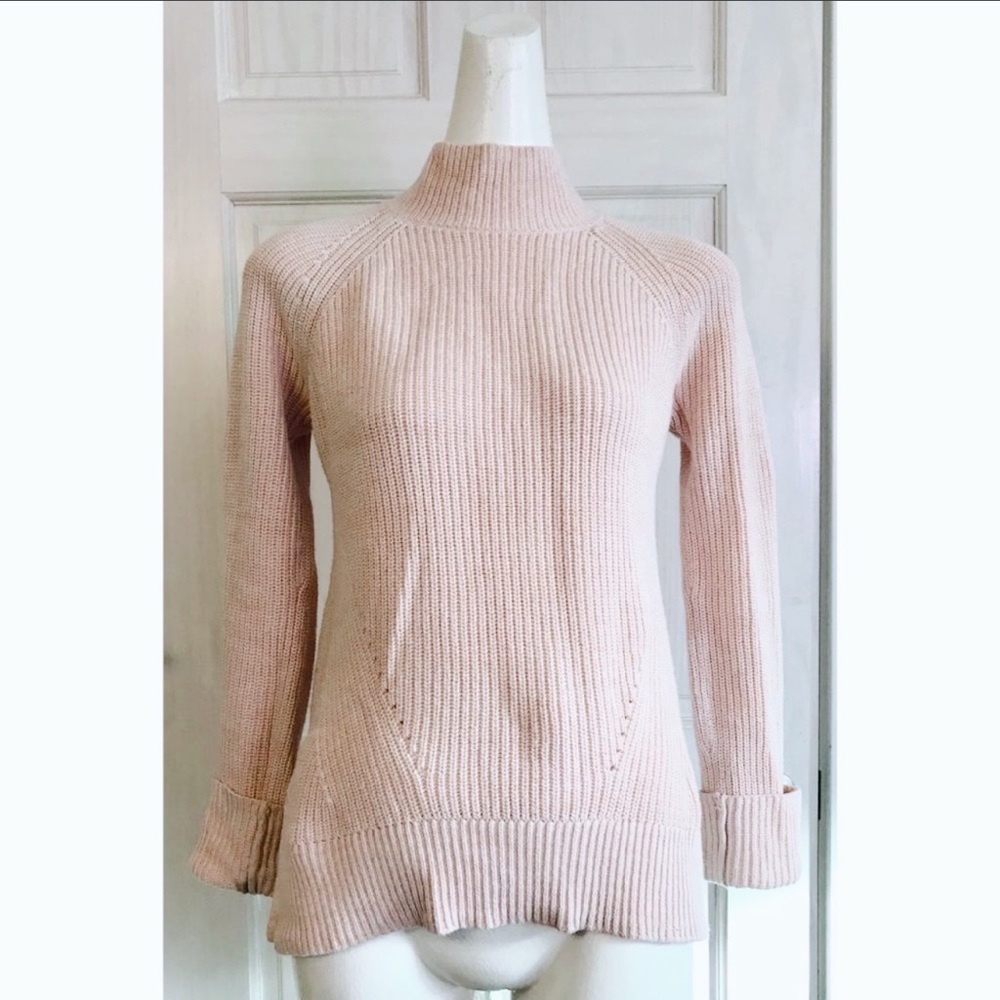 GUC | GAP Light Pink Peach Sweater Tunic | X Small | Ribbed Sweater Teen Girl - Picture 1 of 9